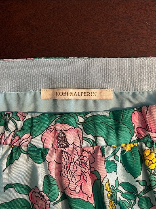 Kobi Halperin Dresses & Skirts - Kobi Halperin Floral Paisley Tiered Maxi Skirt Aqua Boho